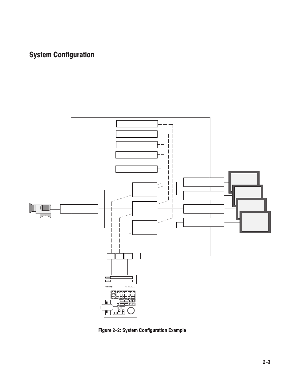 System configuration, Figure 2-2: system configuration example | Grass Valley LVS 100 v.3.15 User Manual | Page 59 / 370