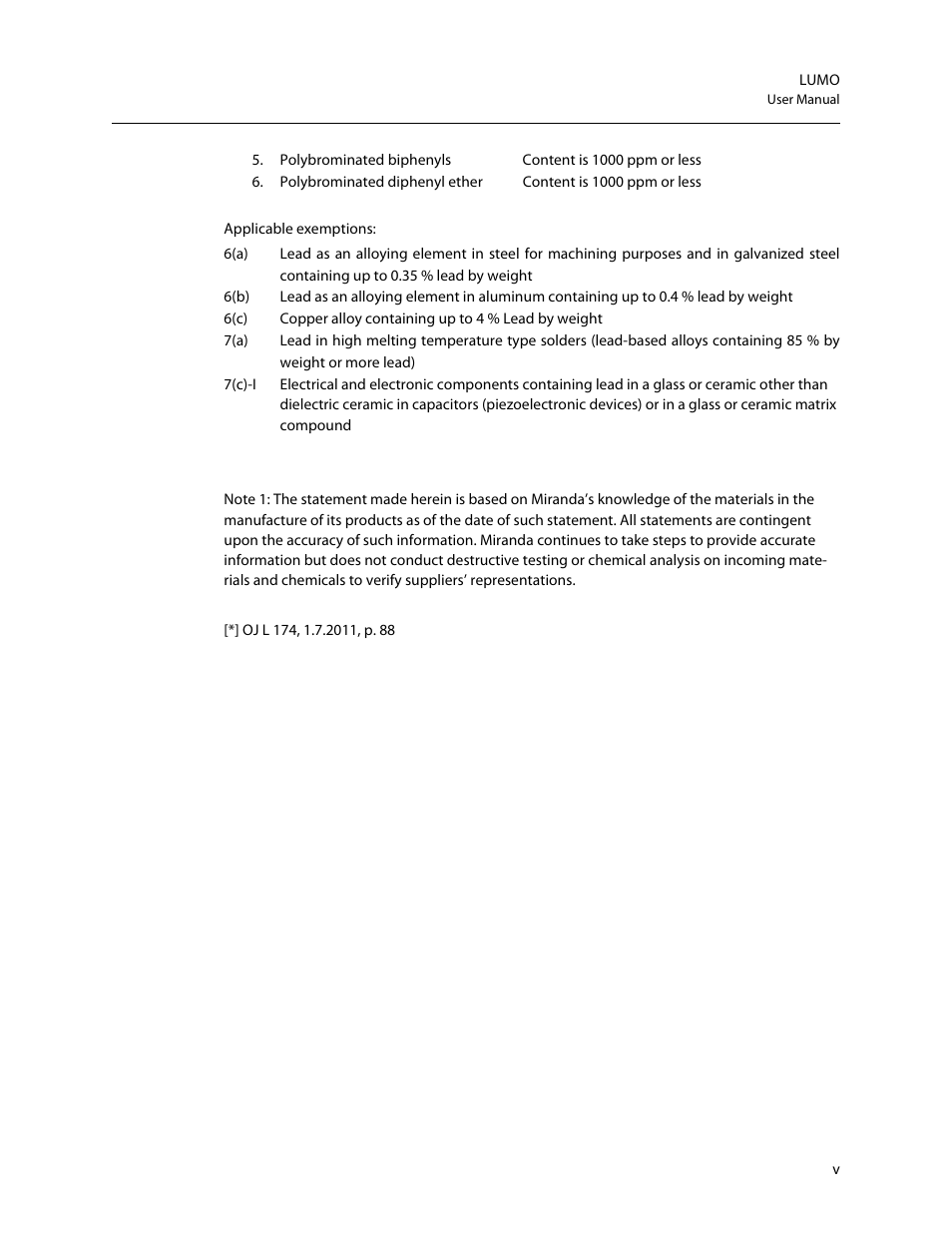 Grass Valley LUMO Series User Manual | Page 5 / 66