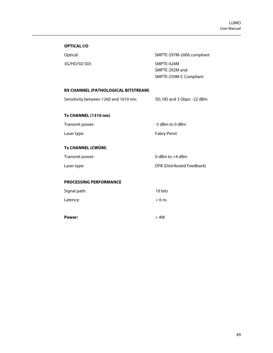 Grass Valley LUMO Series User Manual | Page 57 / 66
