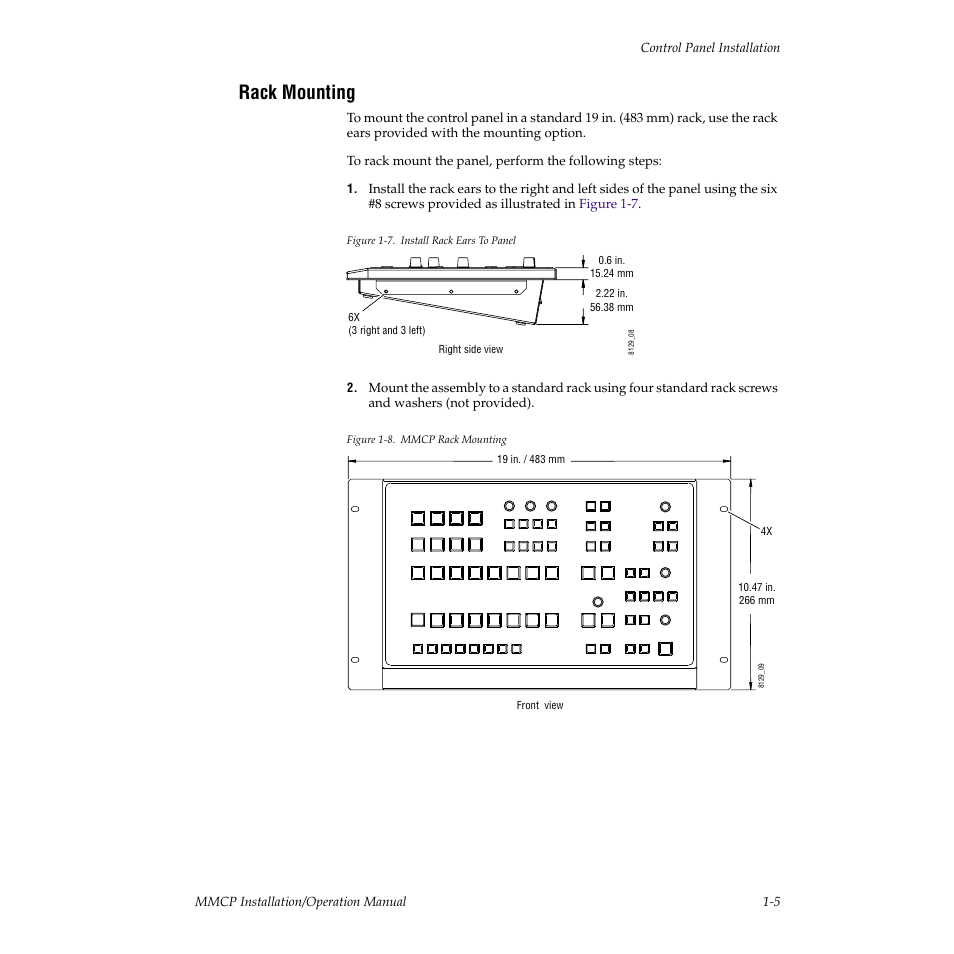 Rack mounting | Grass Valley M-2100 User Manual | Page 13 / 84