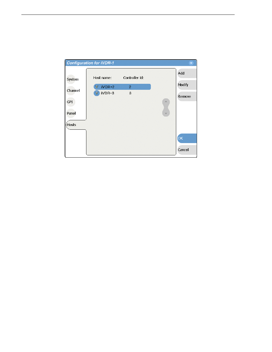 Adding and removing network host names | Grass Valley M-Series iVDR User Manual v.2.0.10 User Manual | Page 130 / 324