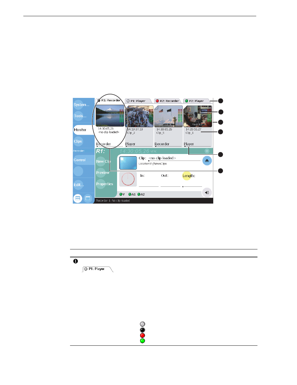 Monitor pane overview, Chapter 5 using the monitor pane | Grass Valley M-Series iVDR User Manual v.2.0.10 User Manual | Page 132 / 324