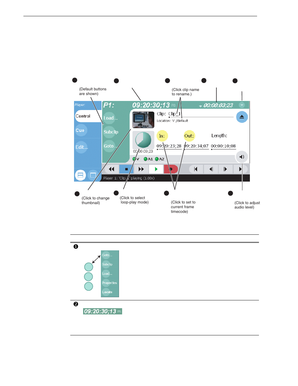 Guide to using player: play view, Play view, Chapter 7 playing and editing | Grass Valley M-Series iVDR User Manual v.2.0.10 User Manual | Page 160 / 324