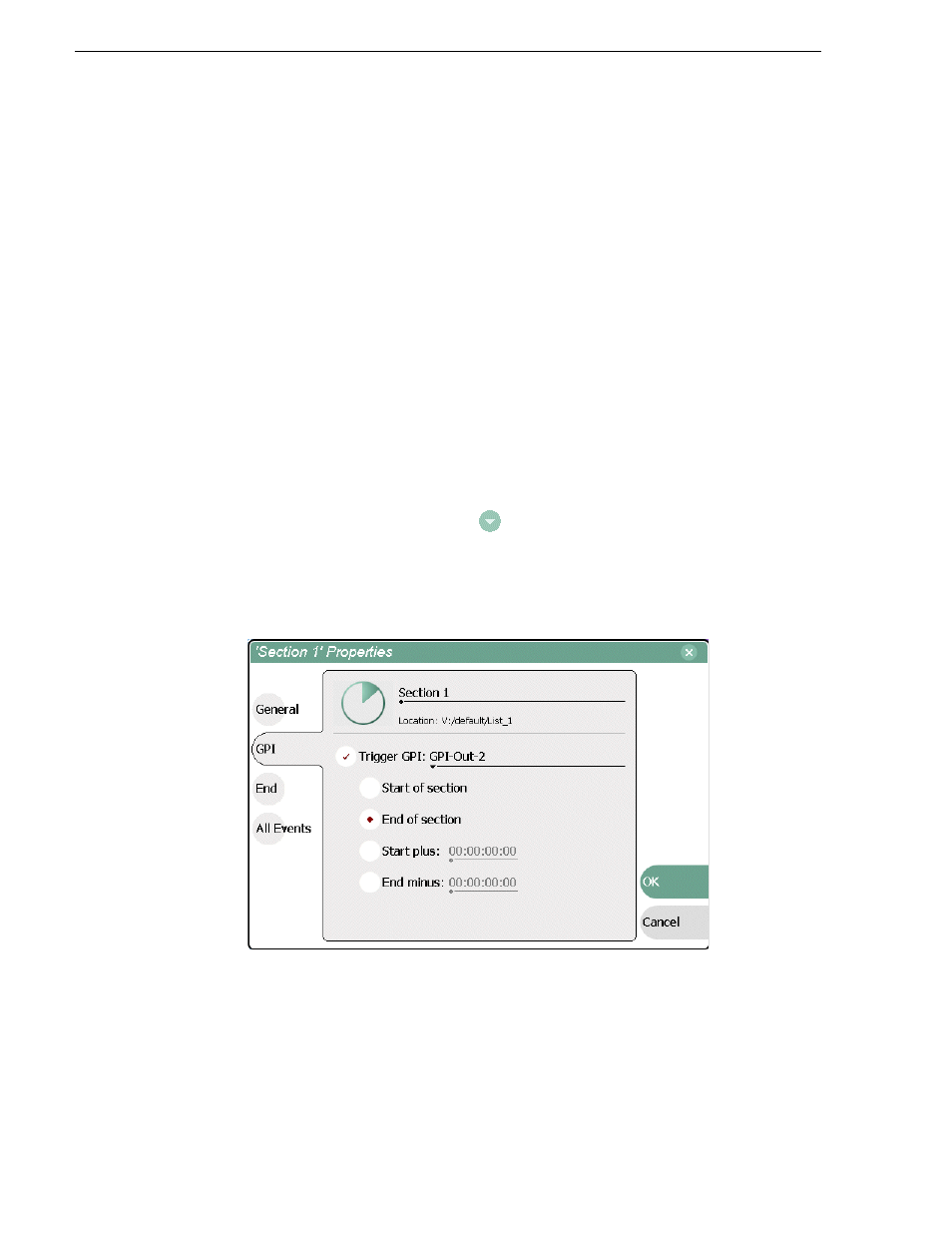 Using gpi output triggers in playlists, See “using gpi output | Grass Valley M-Series iVDR User Manual v.2.0.10 User Manual | Page 200 / 324