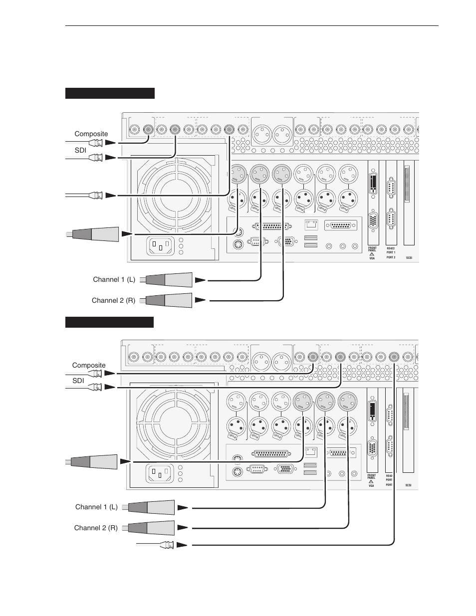 M-222d/m-322d: player output connections | Grass Valley M-Series iVDR User Manual v.2.0.10 User Manual | Page 25 / 324