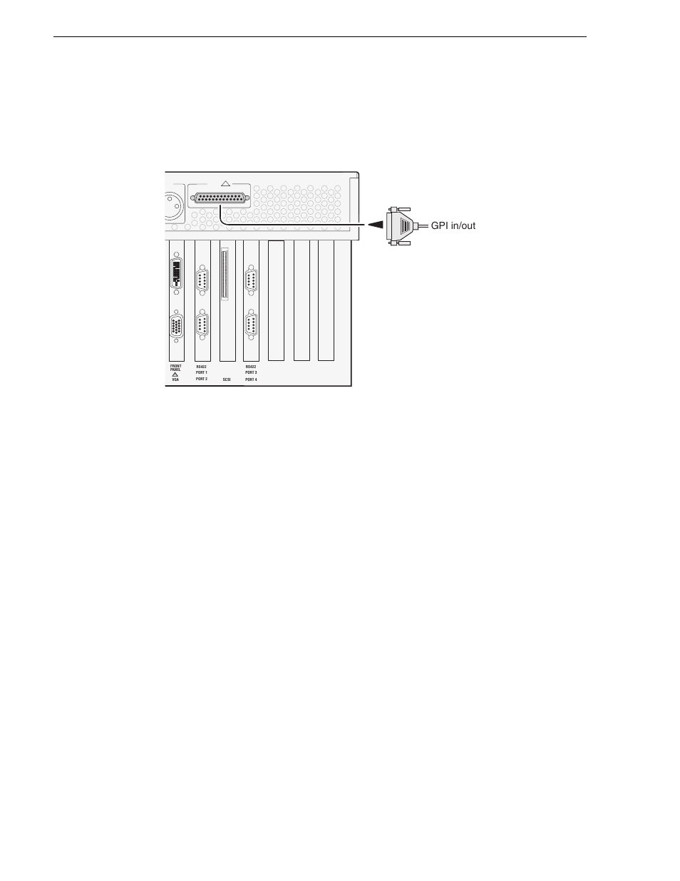 Connecting gpi, Chapter 1 installing the m-series ivdr | Grass Valley M-Series iVDR User Manual v.2.0.10 User Manual | Page 54 / 324