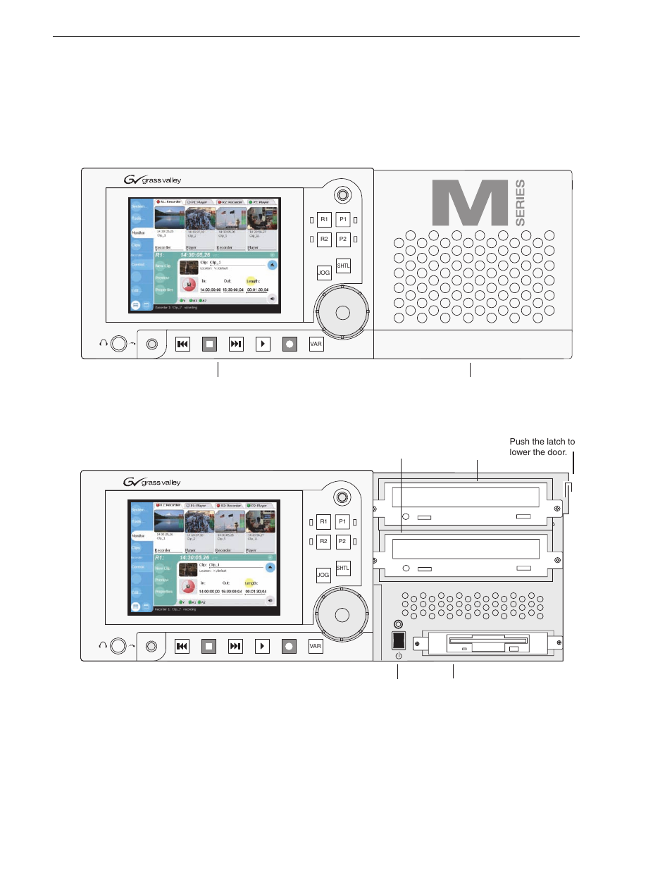 Front view with optional front panel, Chapter 3 product description | Grass Valley M-Series iVDR User Manual v.2.0.10 User Manual | Page 68 / 324