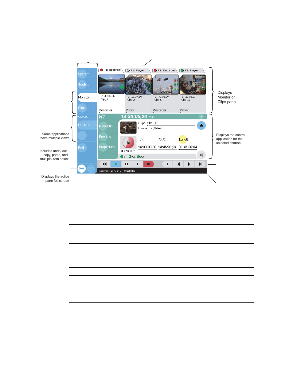 Appcenter user interface overview, Main components in the appcenter user interface, Chapter 3 product description | Grass Valley M-Series iVDR User Manual v.2.0.10 User Manual | Page 72 / 324