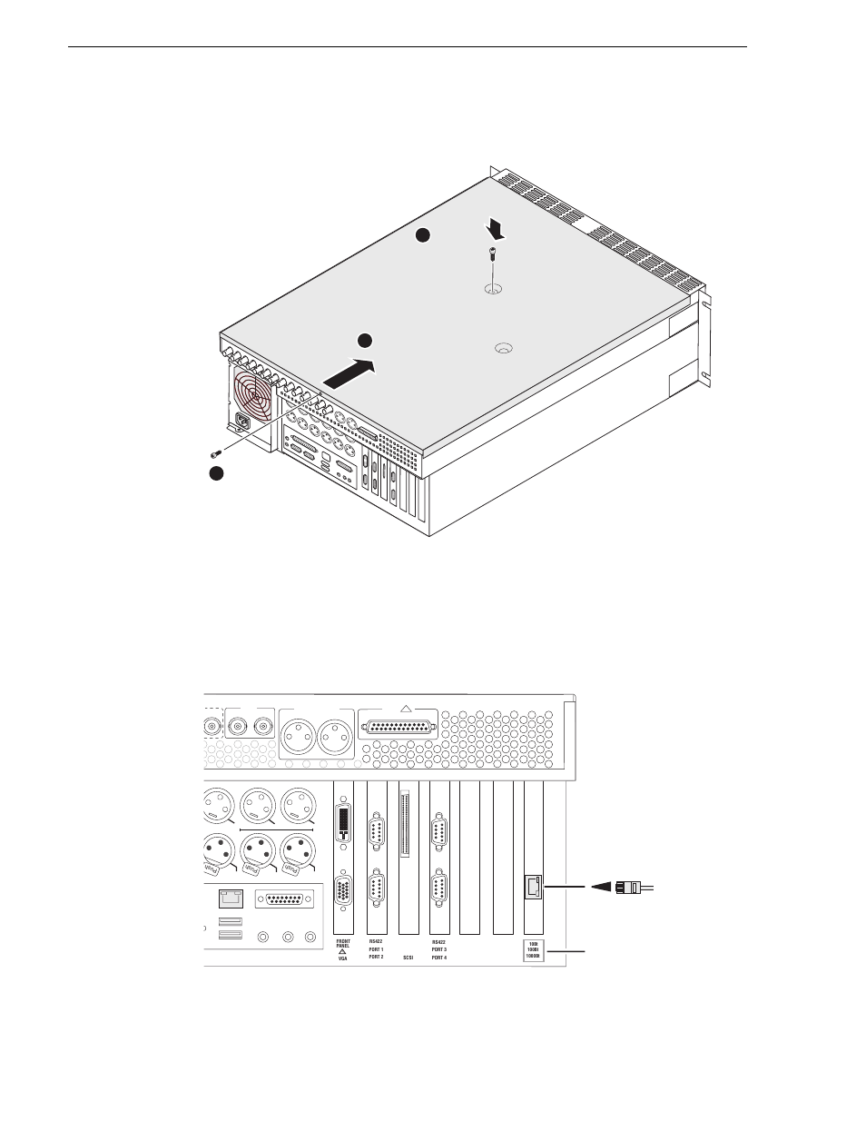 Replace the top cover, Connect cabling and apply label, 1000bt network apply label | Grass Valley M-Series iVDR Upgrade Kit Installation User Manual | Page 16 / 50