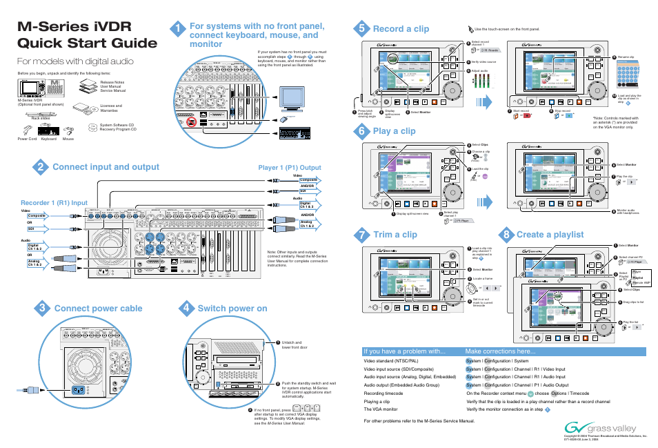 Grass Valley M-222D Aug 02 2004 User Manual | 1 page