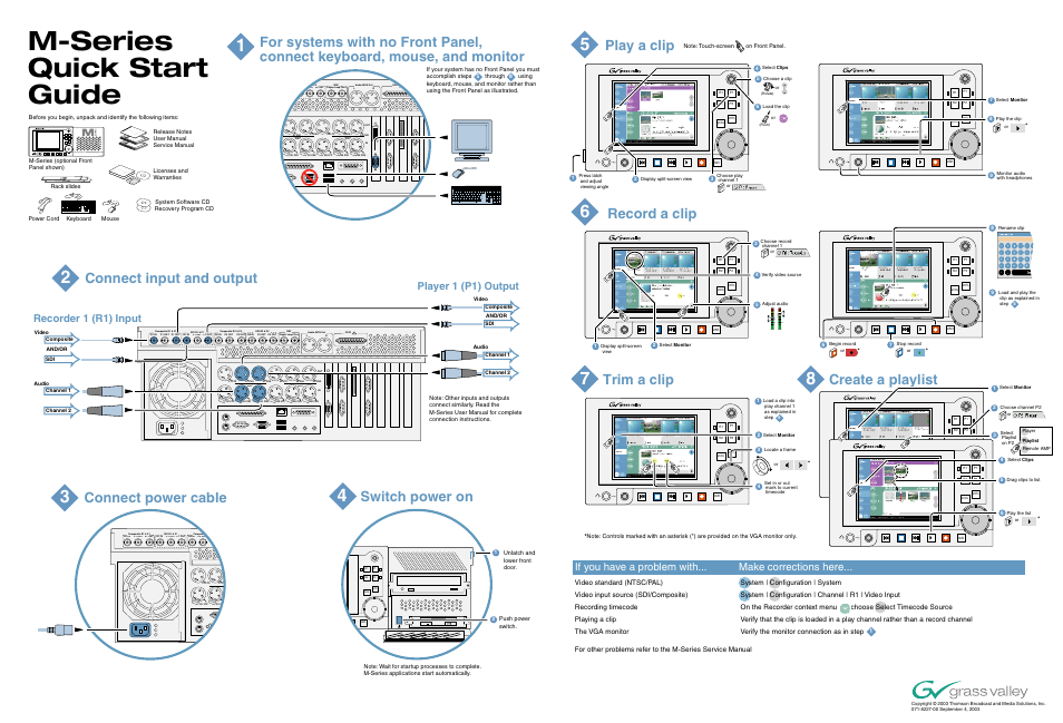 Grass Valley M-222D Sep 23 2003 User Manual | 1 page