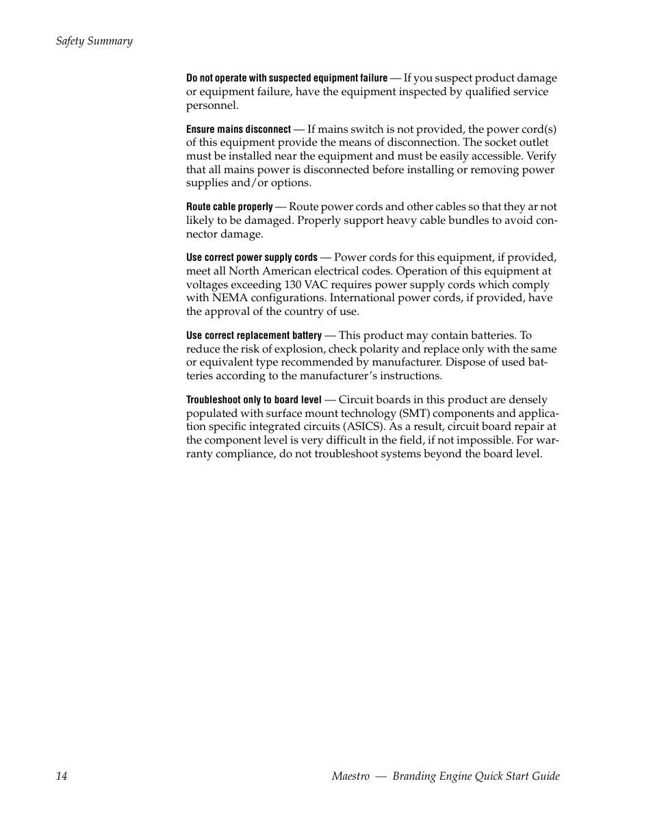 Grass Valley Maestro Master Control Branding Engine v.1.6.0 User Manual | Page 14 / 78