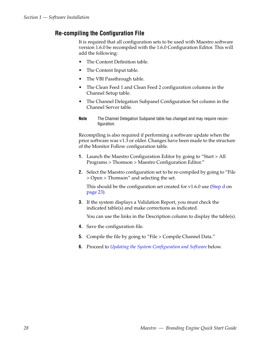 Re-compiling the configuration file | Grass Valley Maestro Master Control Branding Engine v.1.6.0 User Manual | Page 28 / 78