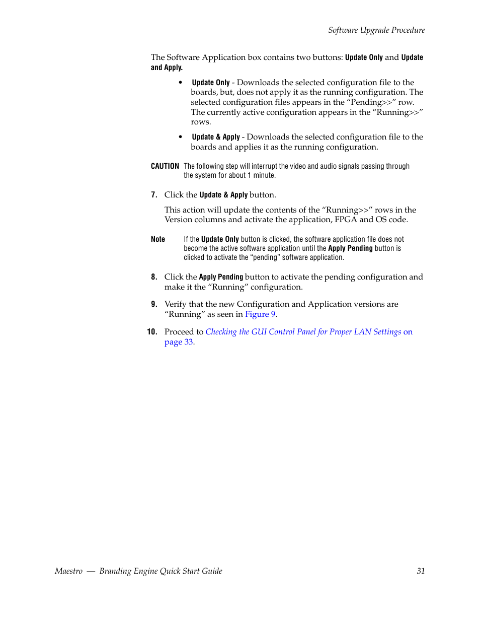 Grass Valley Maestro Master Control Branding Engine v.1.6.0 User Manual | Page 31 / 78