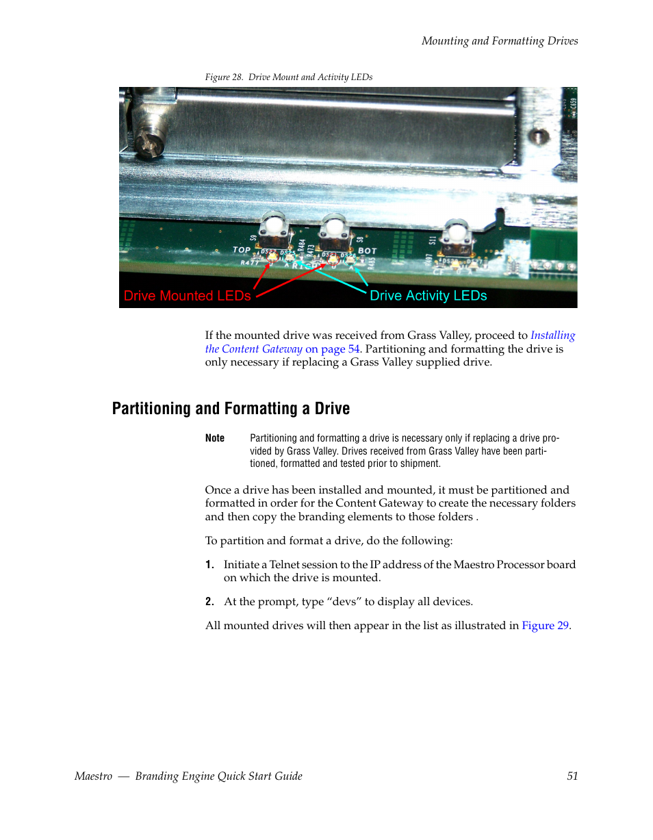 Partitioning and formatting a drive | Grass Valley Maestro Master Control Branding Engine v.1.6.0 User Manual | Page 51 / 78