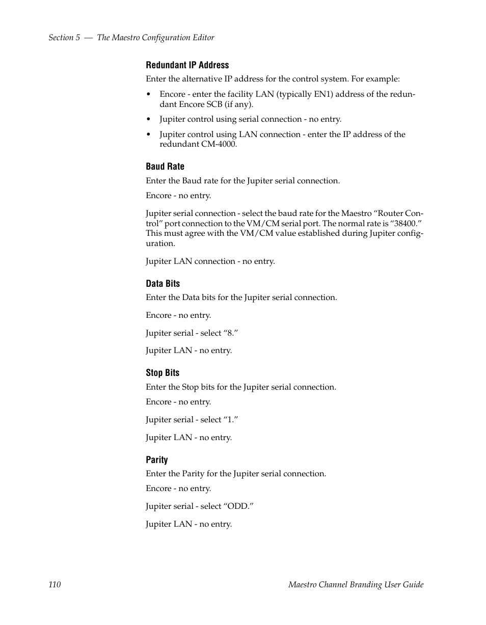 Grass Valley Maestro Master Control v.1.7 User Manual | Page 114 / 234