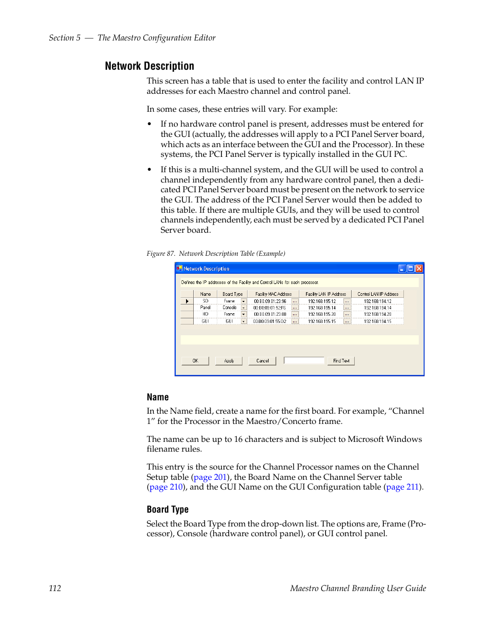 Network description | Grass Valley Maestro Master Control v.1.7 User Manual | Page 116 / 234