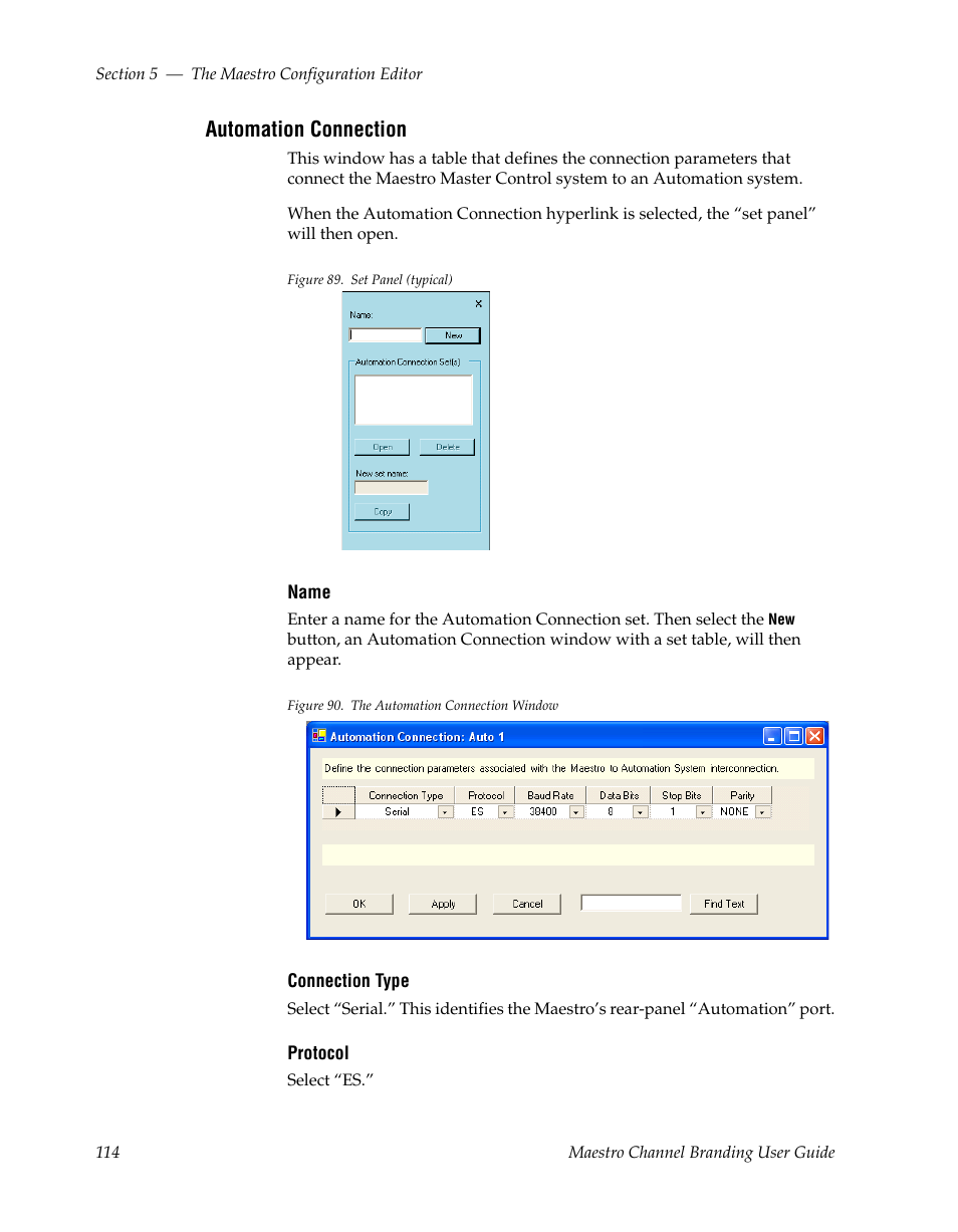 Automation connection | Grass Valley Maestro Master Control v.1.7 User Manual | Page 118 / 234