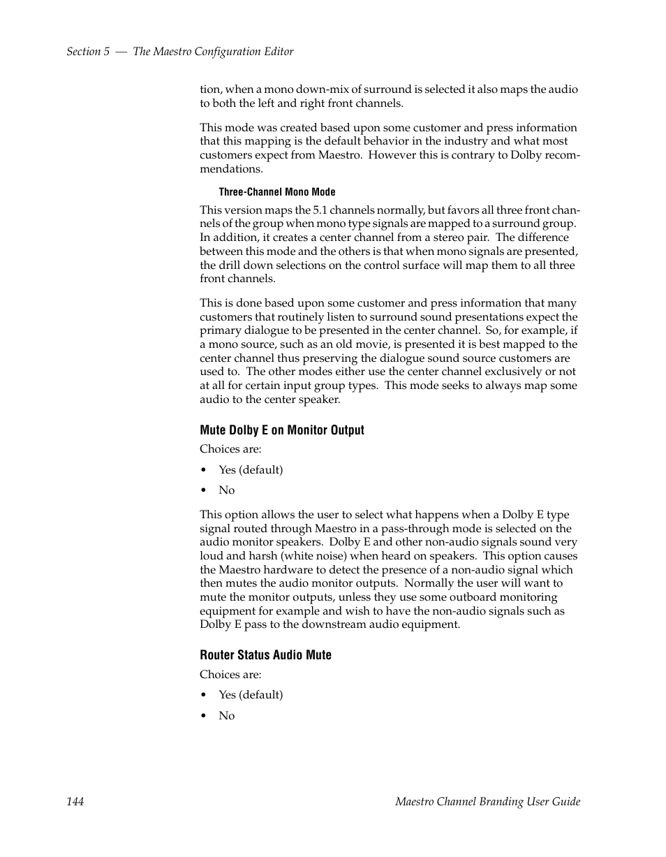 Grass Valley Maestro Master Control v.1.7 User Manual | Page 148 / 234
