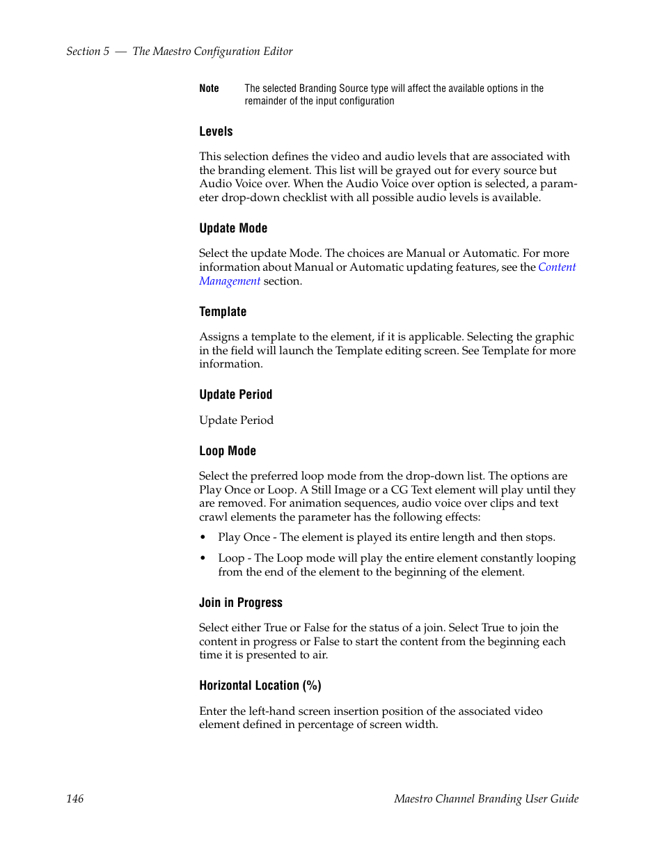 Grass Valley Maestro Master Control v.1.7 User Manual | Page 150 / 234