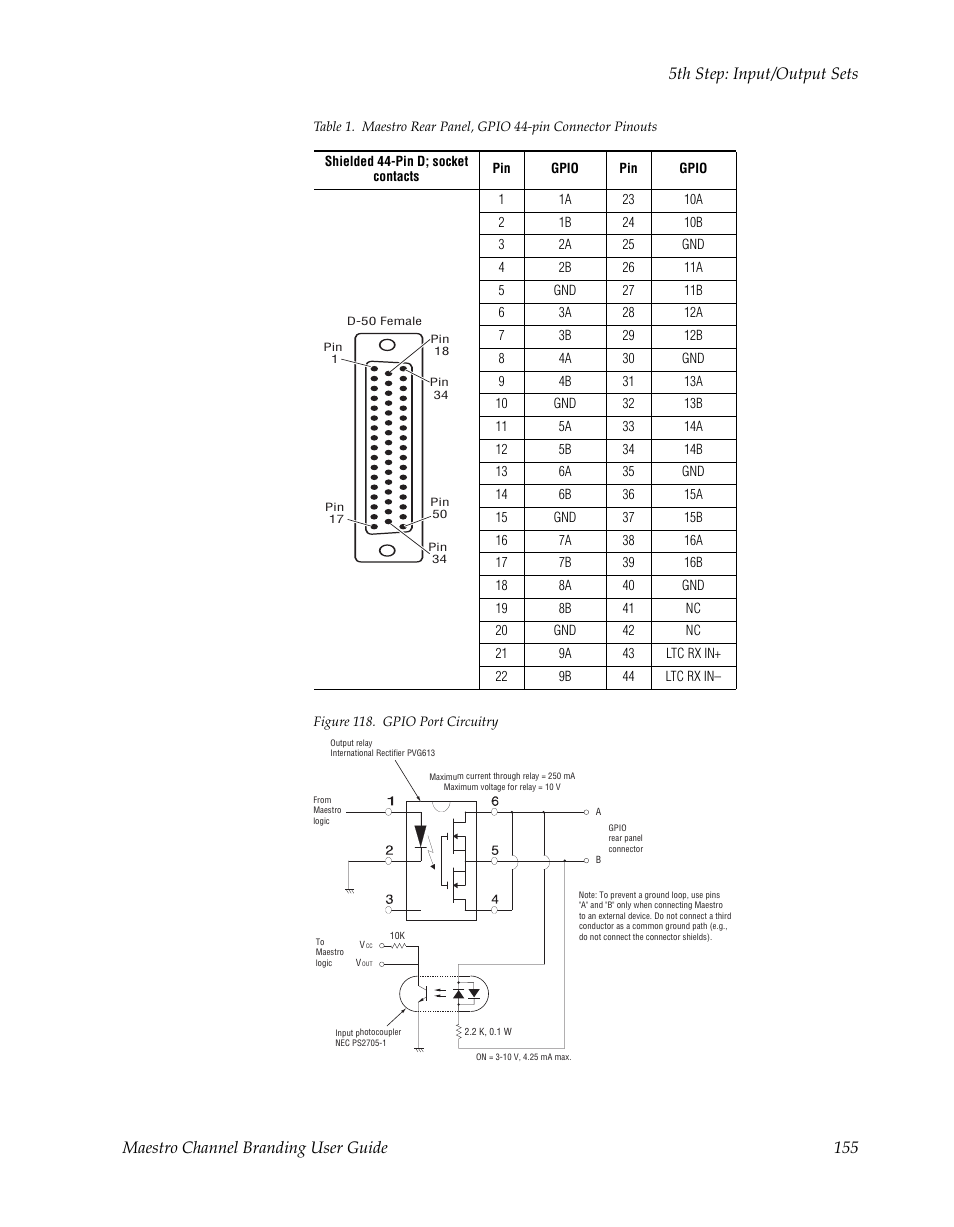 Table 1, For a, Figure 118 | Grass Valley Maestro Master Control v.1.7 User Manual | Page 159 / 234