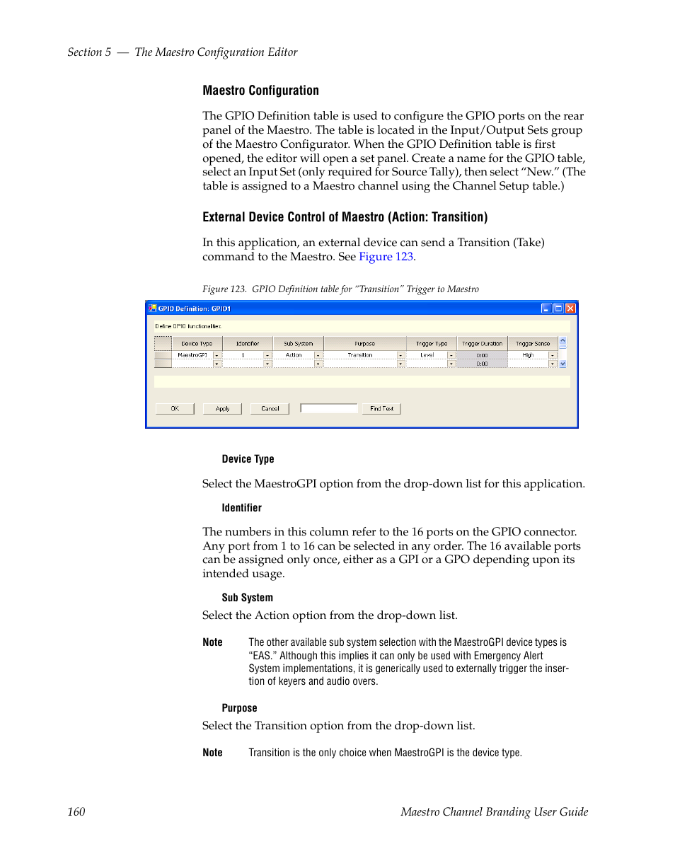 Grass Valley Maestro Master Control v.1.7 User Manual | Page 164 / 234