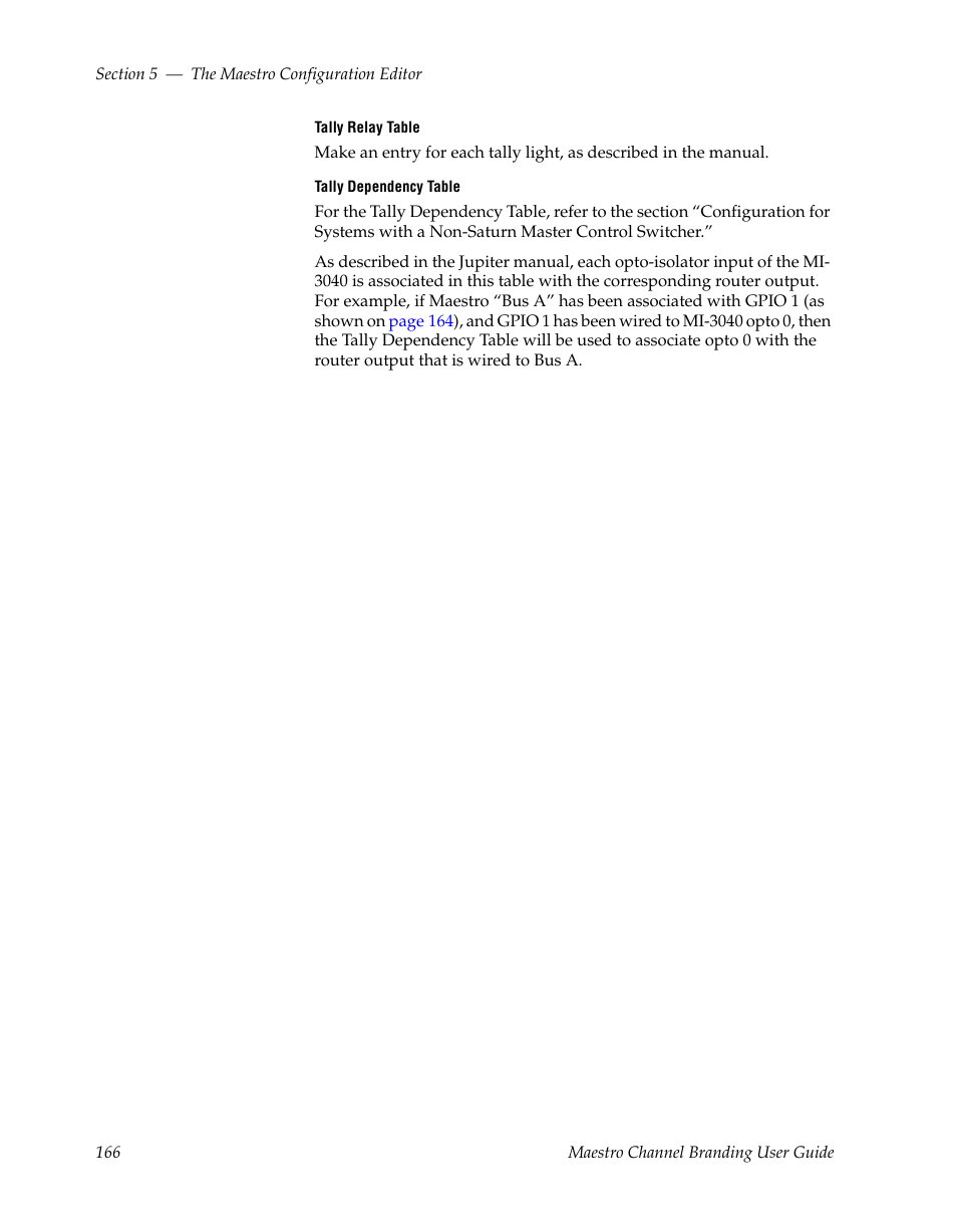 Grass Valley Maestro Master Control v.1.7 User Manual | Page 170 / 234