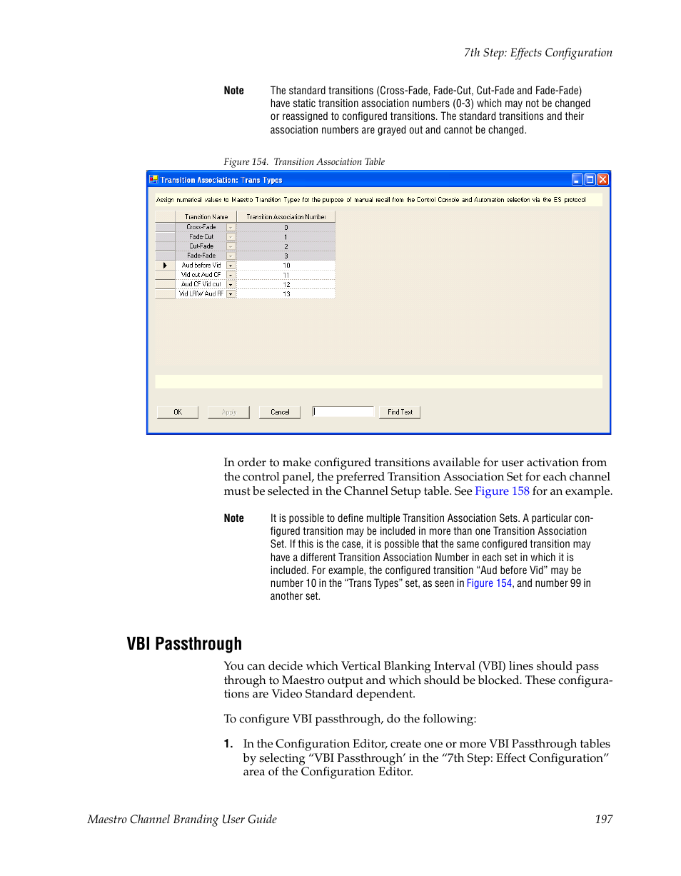 Vbi passthrough | Grass Valley Maestro Master Control v.1.7 User Manual | Page 201 / 234
