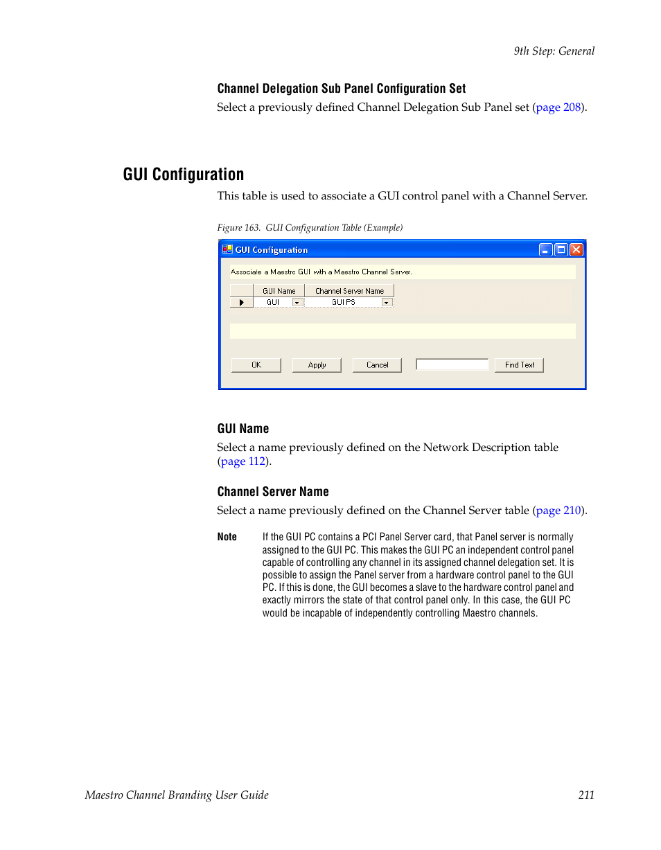 Gui configuration | Grass Valley Maestro Master Control v.1.7 User Manual | Page 215 / 234