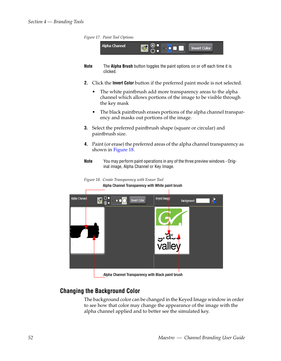 Changing the background color, Figure 17 | Grass Valley Maestro Master Control v.1.7 User Manual | Page 56 / 234