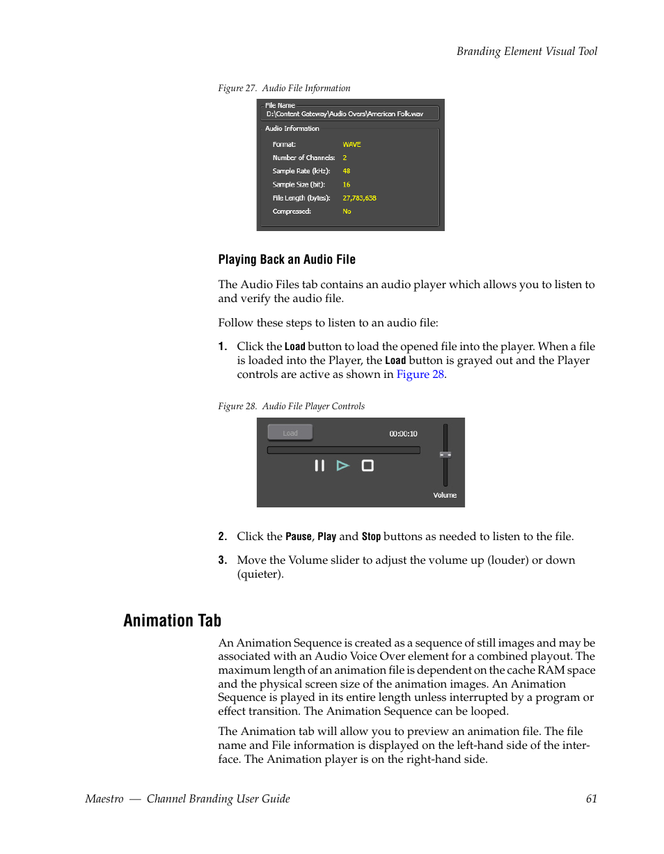 Animation tab, Figure 27 | Grass Valley Maestro Master Control v.1.7 User Manual | Page 65 / 234