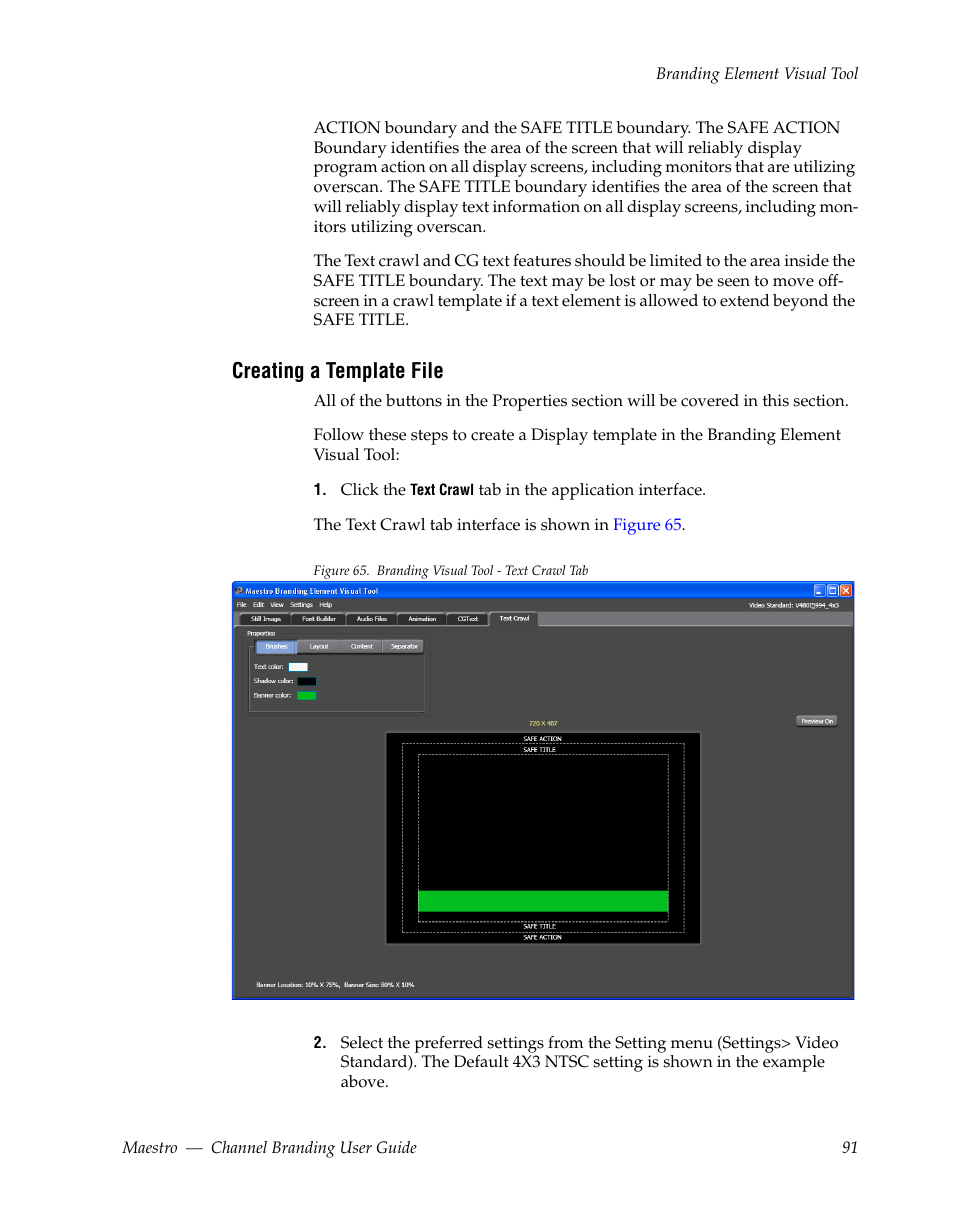 Creating a template file | Grass Valley Maestro Master Control v.1.7 User Manual | Page 95 / 234