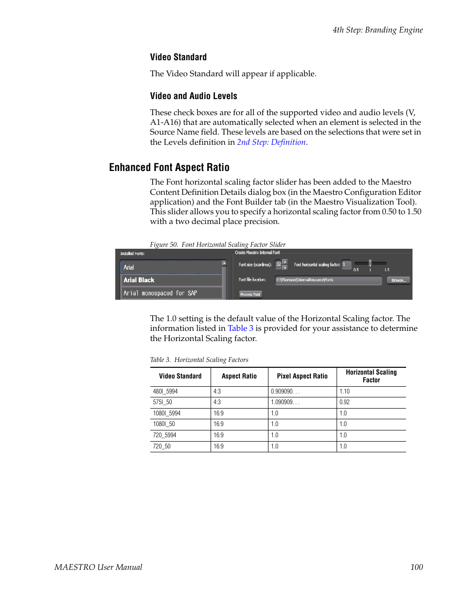Enhanced font aspect ratio | Grass Valley Maestro Master Control v.2.4.0 User Manual | Page 104 / 455