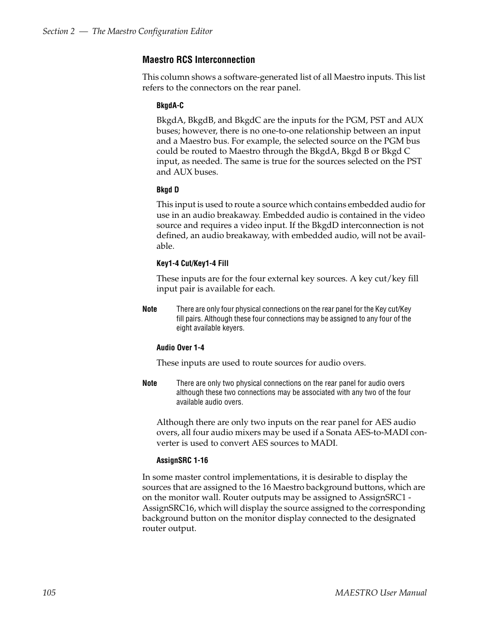 Grass Valley Maestro Master Control v.2.4.0 User Manual | Page 109 / 455