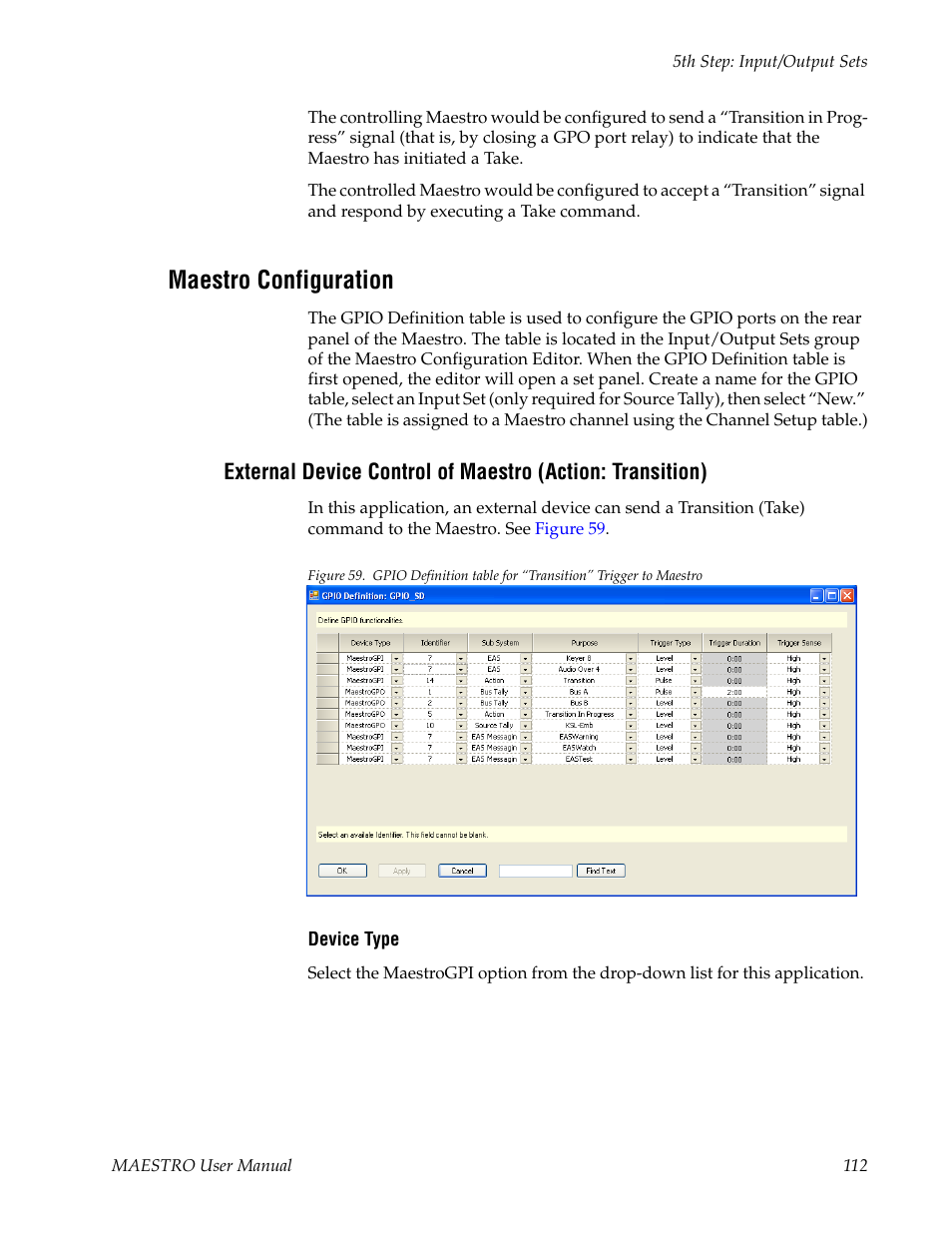 Maestro configuration | Grass Valley Maestro Master Control v.2.4.0 User Manual | Page 116 / 455