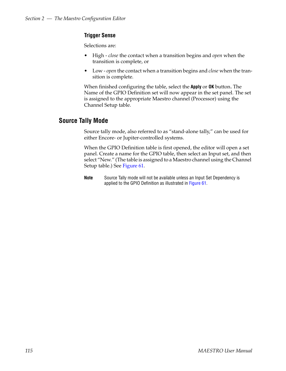 Source tally mode | Grass Valley Maestro Master Control v.2.4.0 User Manual | Page 119 / 455
