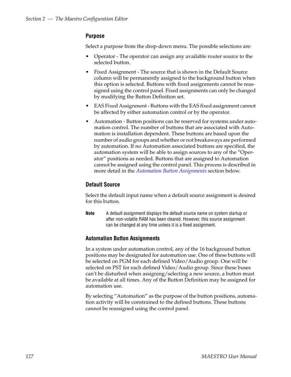 Grass Valley Maestro Master Control v.2.4.0 User Manual | Page 131 / 455