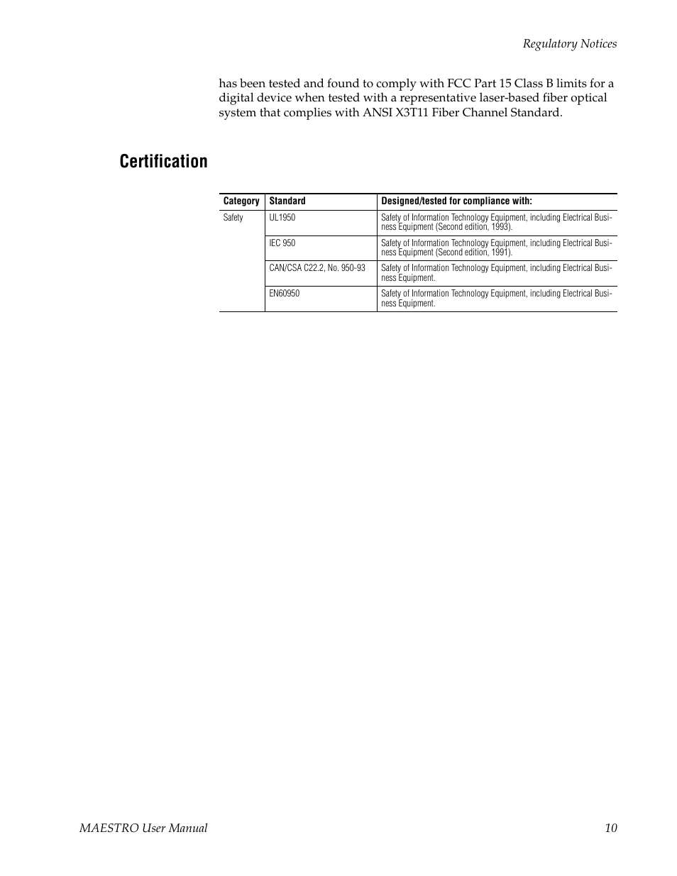 Certification | Grass Valley Maestro Master Control v.2.4.0 User Manual | Page 14 / 455