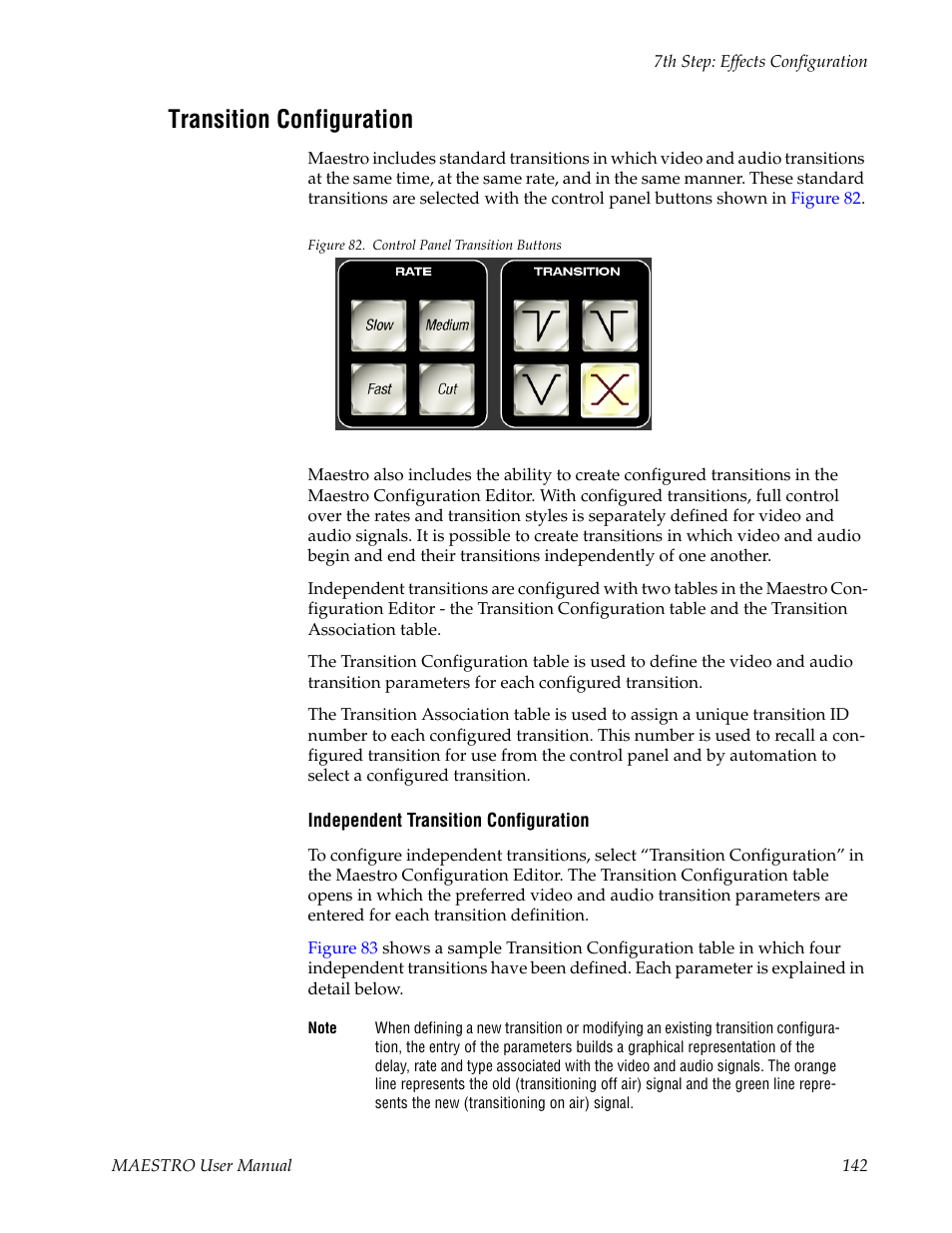 Transition configuration | Grass Valley Maestro Master Control v.2.4.0 User Manual | Page 146 / 455