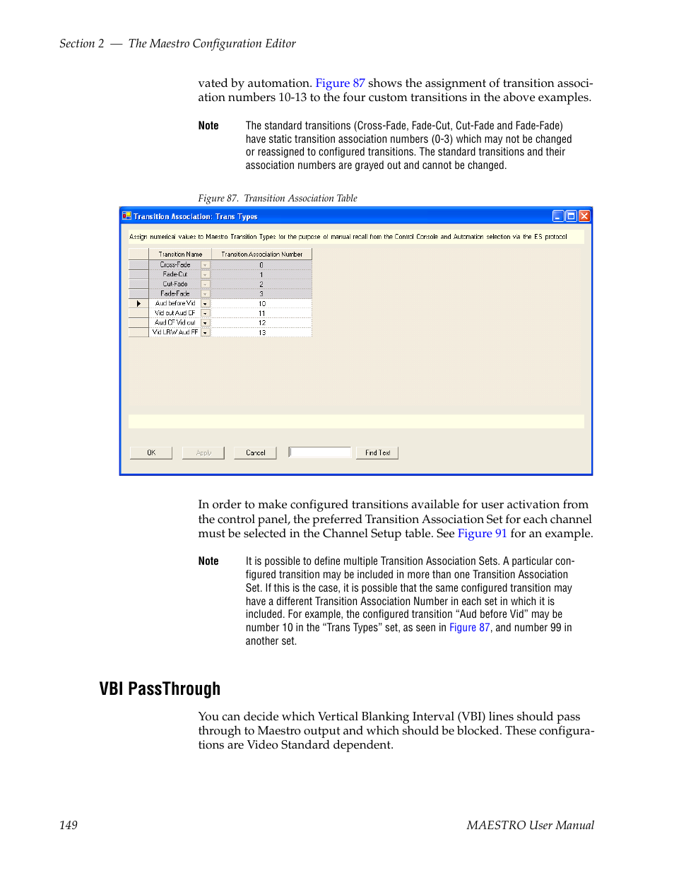 Vbi passthrough | Grass Valley Maestro Master Control v.2.4.0 User Manual | Page 153 / 455