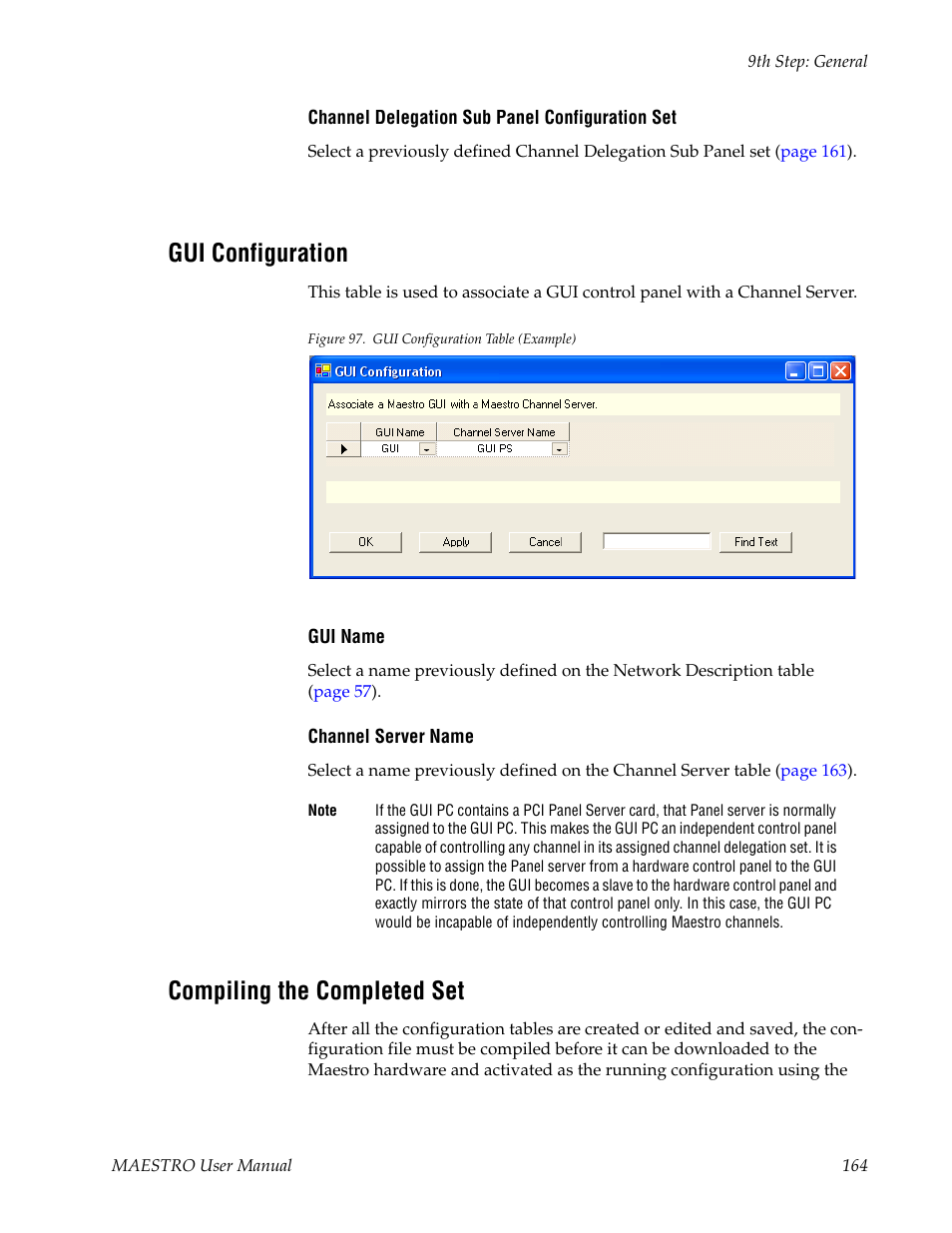 Gui configuration, Compiling the completed set | Grass Valley Maestro Master Control v.2.4.0 User Manual | Page 168 / 455