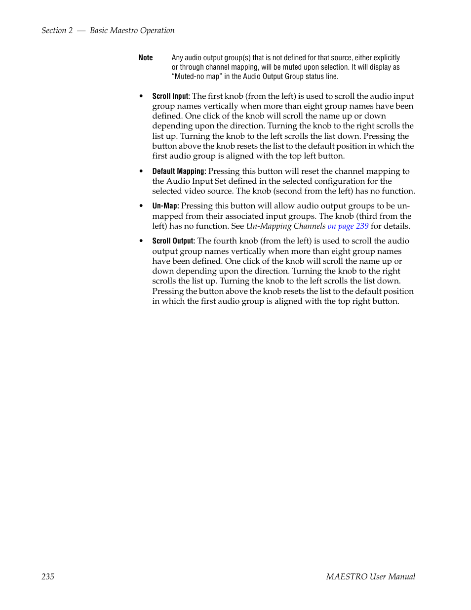 Grass Valley Maestro Master Control v.2.4.0 User Manual | Page 239 / 455