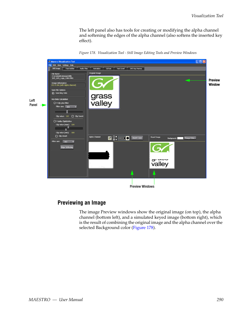 Previewing an image | Grass Valley Maestro Master Control v.2.4.0 User Manual | Page 294 / 455
