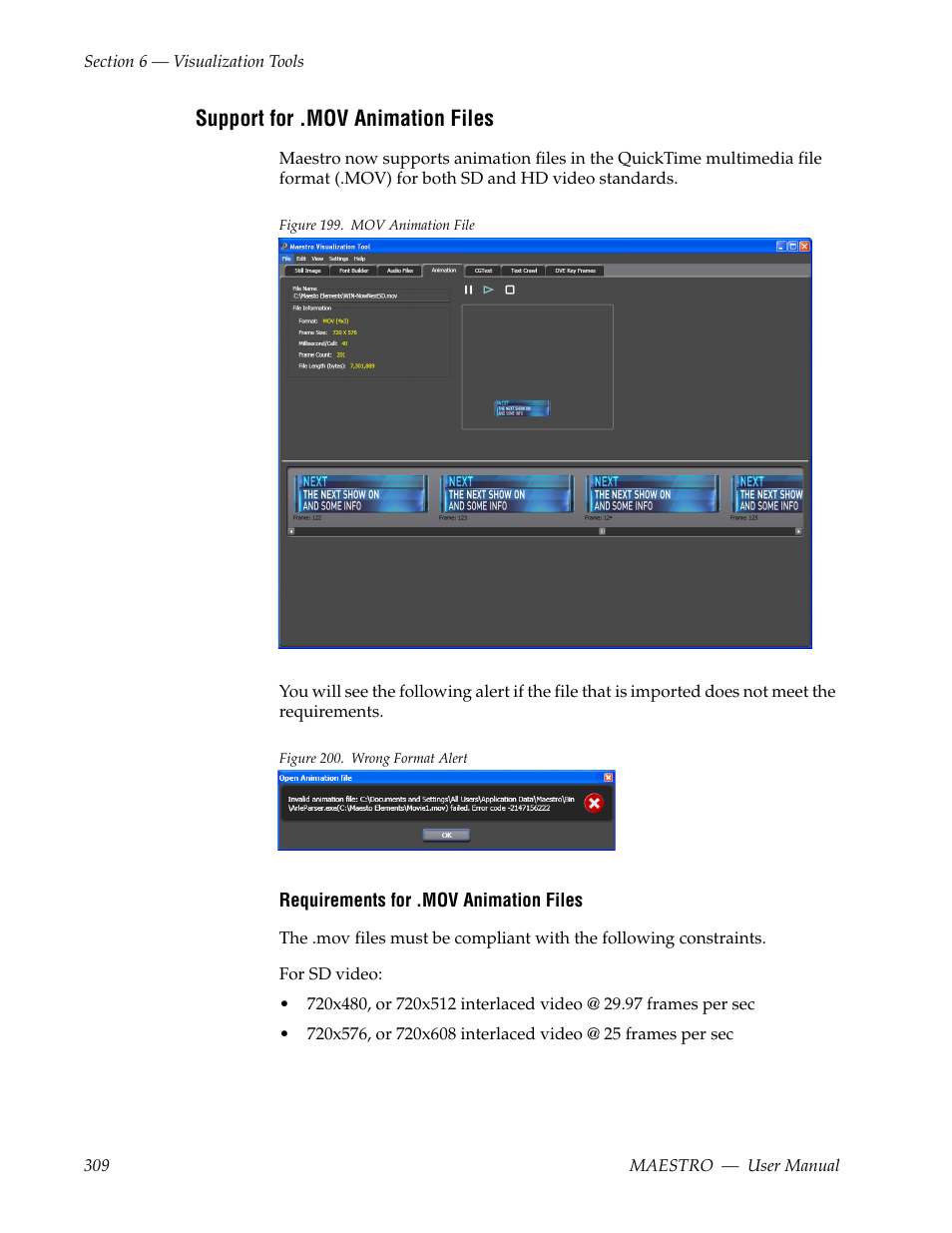 Support for .mov animation files | Grass Valley Maestro Master Control v.2.4.0 User Manual | Page 313 / 455