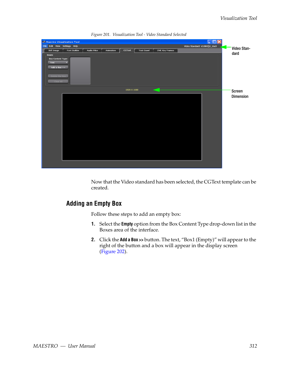 Adding an empty box | Grass Valley Maestro Master Control v.2.4.0 User Manual | Page 316 / 455