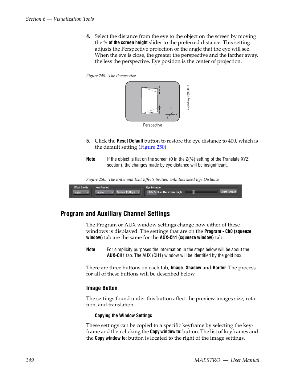 Program and auxiliary channel settings | Grass Valley Maestro Master Control v.2.4.0 User Manual | Page 353 / 455