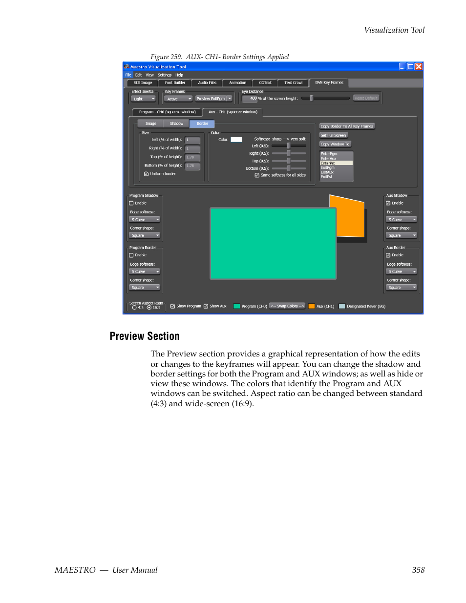 Preview section | Grass Valley Maestro Master Control v.2.4.0 User Manual | Page 362 / 455