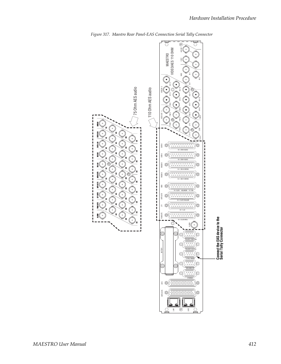 Video/aes 110 ohm maestro | Grass Valley Maestro Master Control v.2.4.0 User Manual | Page 416 / 455