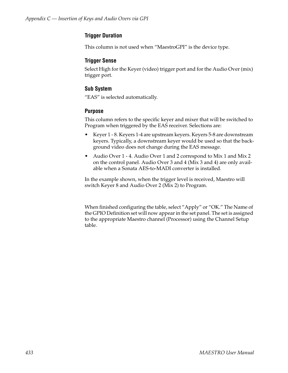 Grass Valley Maestro Master Control v.2.4.0 User Manual | Page 437 / 455