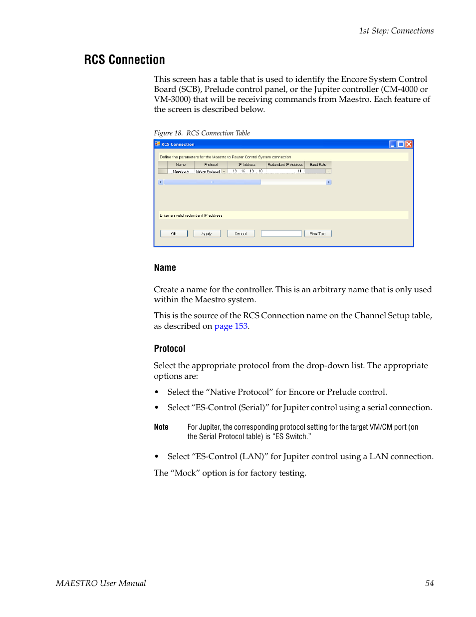 Rcs connection | Grass Valley Maestro Master Control v.2.4.0 User Manual | Page 58 / 455